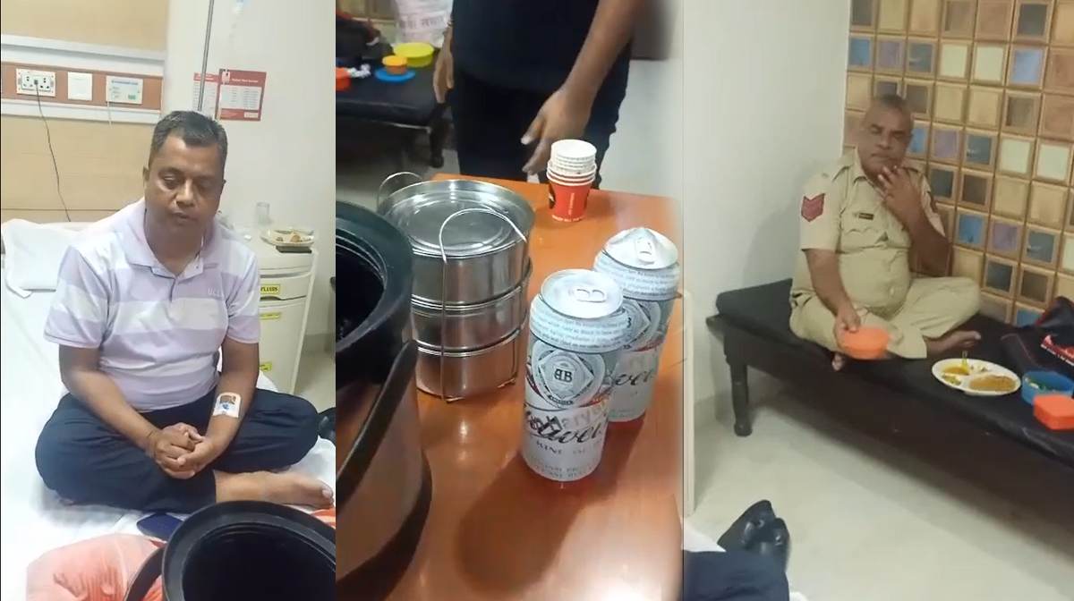 ठगी के आरोपी को इलाज के बहाने पुलिस ने कराई पार्टी, तीन पुलिसकर्मी सस्पेंड