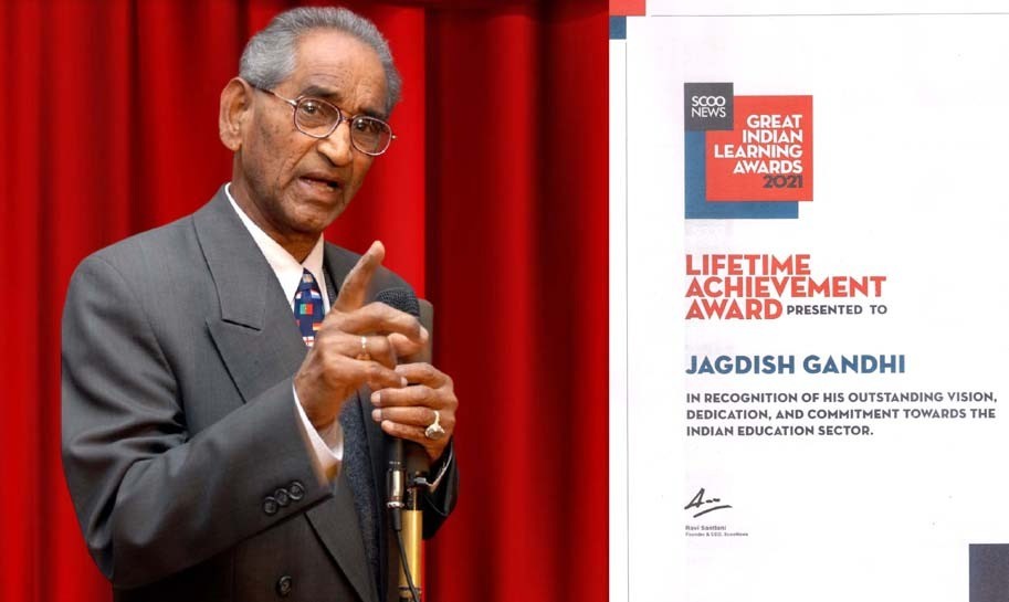 CMS संस्थापक डा. जगदीश गाँधी honoured with life time achievement award