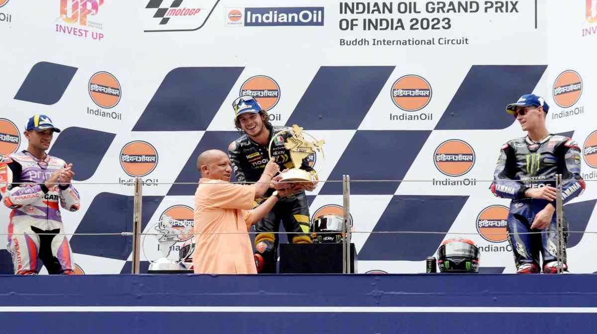 Moto GP Bharat: शीर्ष राइडर्स बेजेची और मार्टिन के बीच रोमांचक मुकाबले के साक्षी बने सीएम