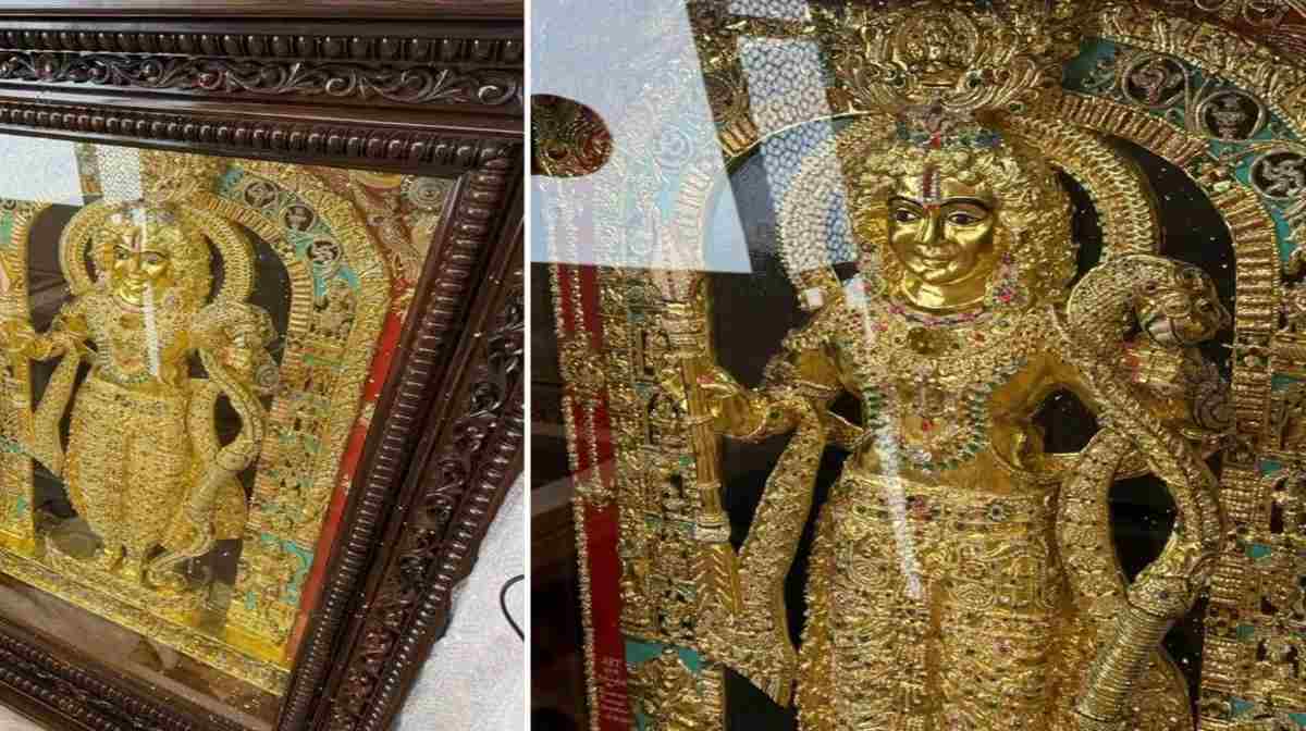 Ayodhya News: स्वर्ण और रत्नों से जड़ित राम लला की दिव्य प्रतिमा कर्नाटक से पहुंची राम नगरी अयोध्या