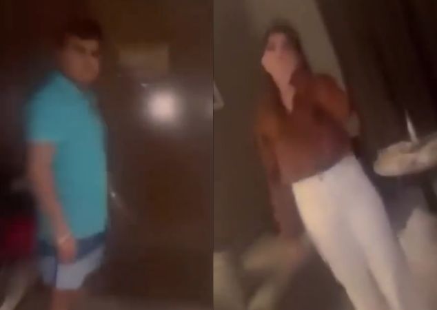 होटल में प्रमिका के साथ रंगरलिया मनाते पत्नी ने पति को पकड़ा, वीडियो वायरल