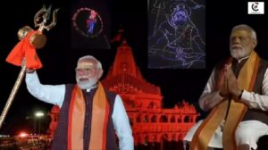 pm modi joins shourya yatra somnath temple