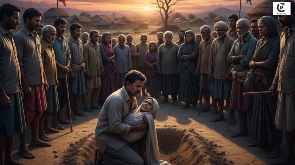 husband digs grave alone