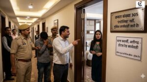 aligarh hotel high voltage drama husband caught wife with lover