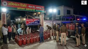 sp leader sonu kanaujia resort raid lpg gas