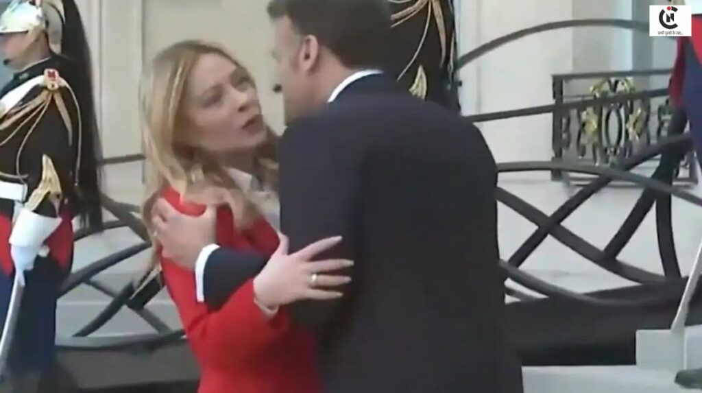 Macron Meloni viral video