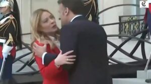 Macron Meloni viral video