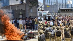 noida labor protest violence