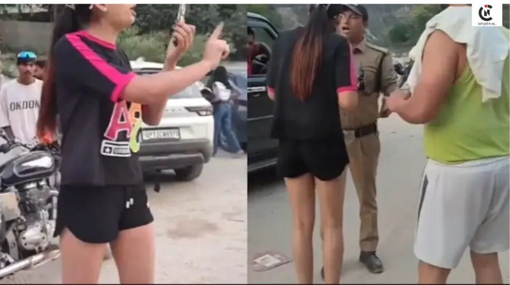 rishikesh tourist woman argues with police
