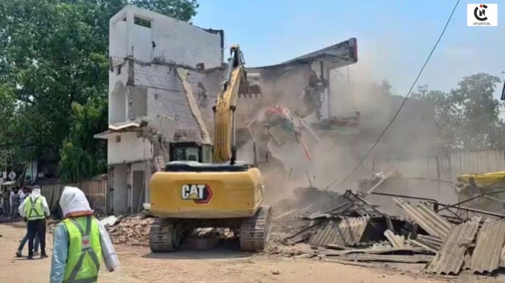 chandauli bulldozer action